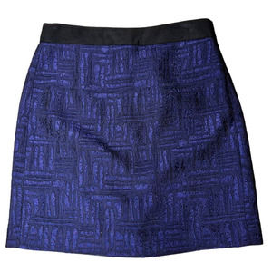 Banana Republic Navy Blue Embossed Mini Skirt Size 0